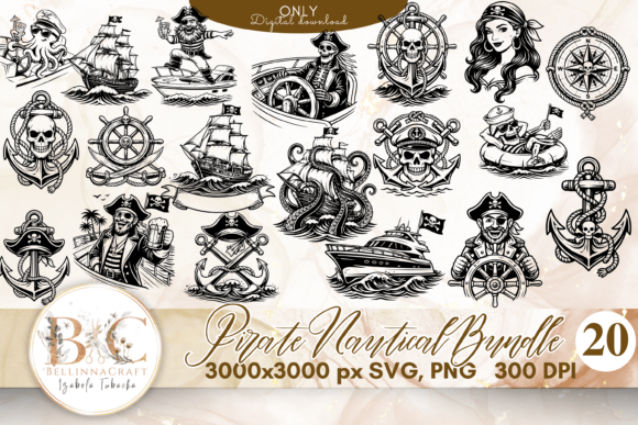20 Pirate SVG Bundle: Graphics & Illustrations Review