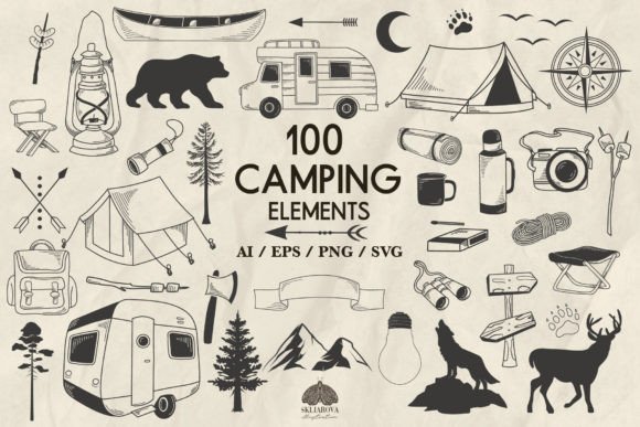 Camping SVG PNG EPS: Perfect Graphics for Handmade Projects