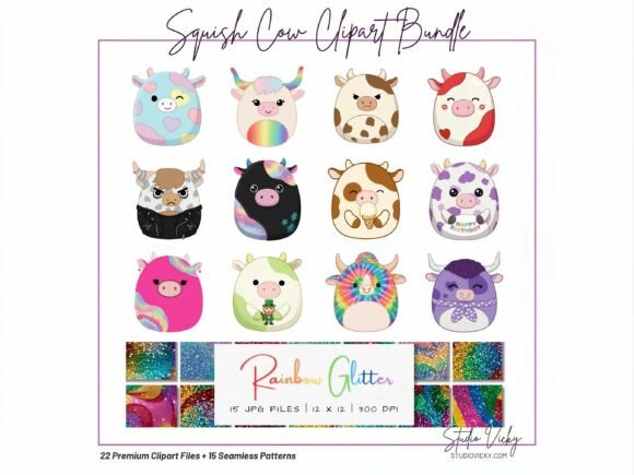 Cow Squishy Bundle: Graphics & Illustrations Review