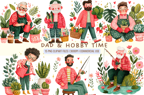 Dad Hobby Time Clipart: Graphics & Illustrations Review