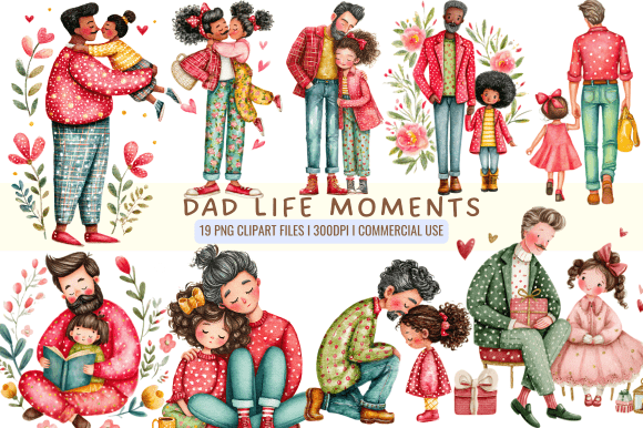 Dad Life Moments Clipart: Graphics & Illustrations Review