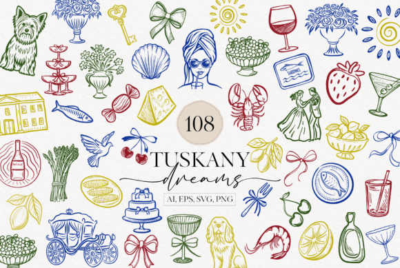 Italy Summer Clipart Bundle: A Versatile Design Set