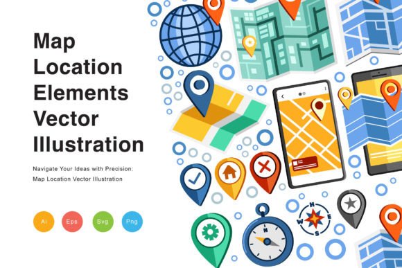 Map Location Elements: A Versatile Graphics Set