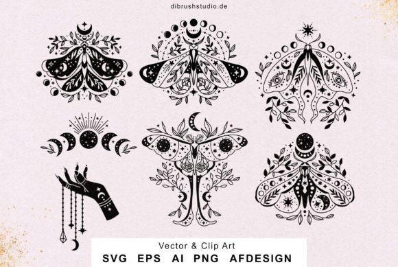 Mystical Moth SVG Bundle: Graphics & Illustrations Review