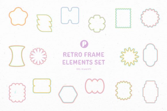Retro Frame Elements Set: A Fun, Creative Graphics Solution