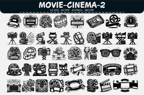 Review: Cinema Icons Vector Set – 43 Graphics
