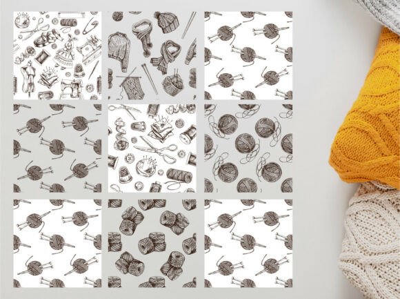 Review: Knitting Sewing Seamless Patterns Set for Graphics