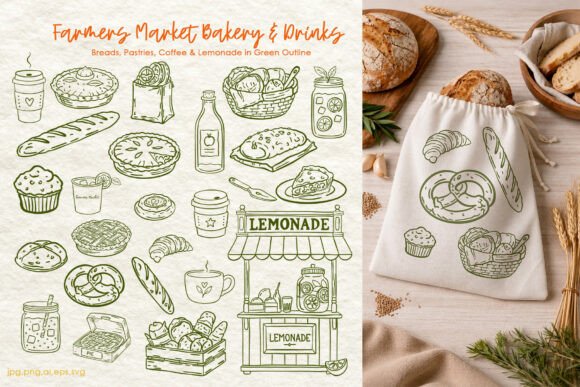 Reviewing Farmers Market Bakery Drinks MeadowMist Graphics