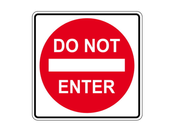 Road Sign Prohibited Entry: An Embroidery Review