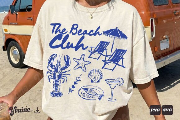 Summer Doodle Graphics: Beach Club Illustrations Review